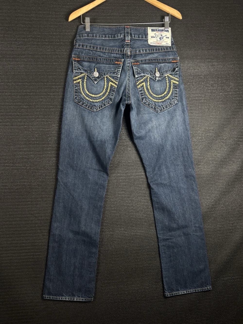 True Religion World Tour Section Straight Jeans Blue Waist 30